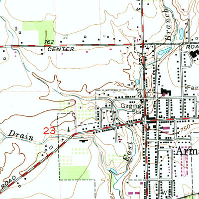 United States Geological Survey Armada, MI (1968, 24000-Scale) digital map