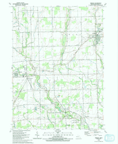 United States Geological Survey Armada, MI (1991, 24000-Scale) digital map