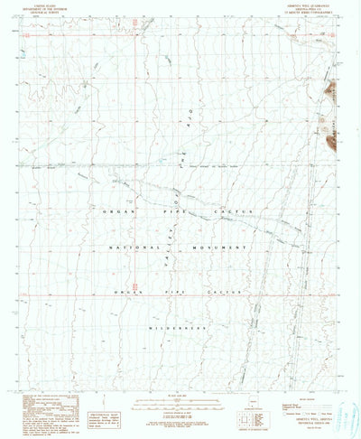 United States Geological Survey Armenta Well, AZ (1990, 24000-Scale) digital map