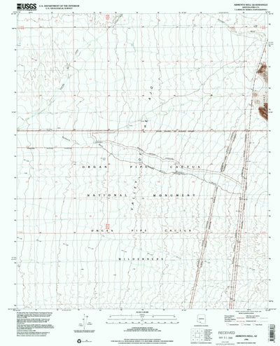 United States Geological Survey Armenta Well, AZ (1996, 24000-Scale) digital map