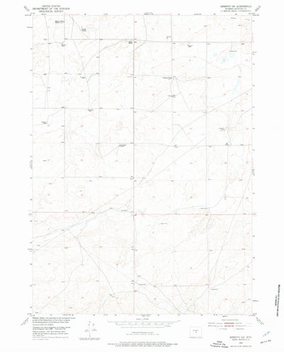 United States Geological Survey Arminto SW, WY (1952, 24000-Scale) digital map