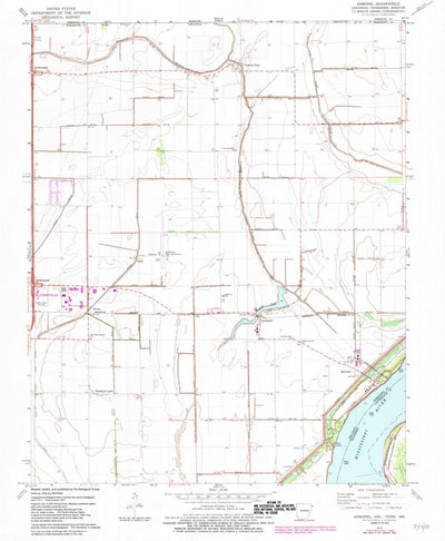 United States Geological Survey Armorel, AR-TN-MO (1972, 24000-Scale) digital map