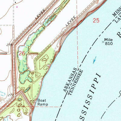 United States Geological Survey Armorel, AR-TN-MO (1972, 24000-Scale) digital map