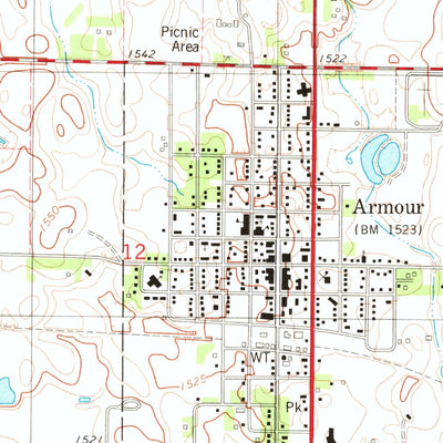 United States Geological Survey Armour, SD (1979, 24000-Scale) digital map
