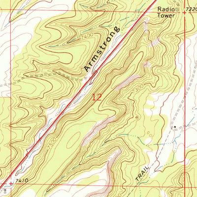 United States Geological Survey Armstrong Canyon, NM (1972, 24000-Scale) digital map