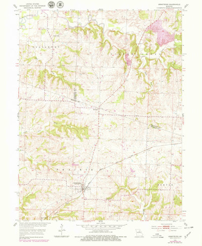 United States Geological Survey Armstrong, MO (1953, 24000-Scale) digital map