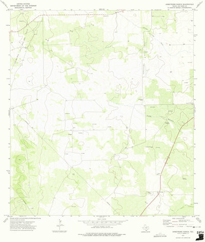 United States Geological Survey Armstrong Ranch, TX (1972, 24000-Scale) digital map