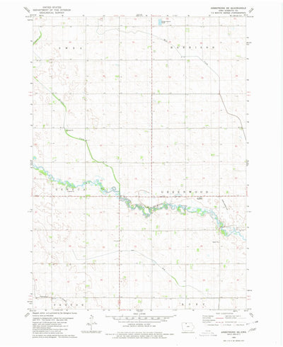 United States Geological Survey Armstrong SE, IA (1980, 24000-Scale) digital map