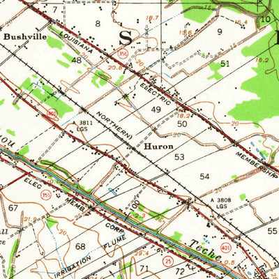 United States Geological Survey Arnaudville, LA (1940, 62500-Scale) digital map