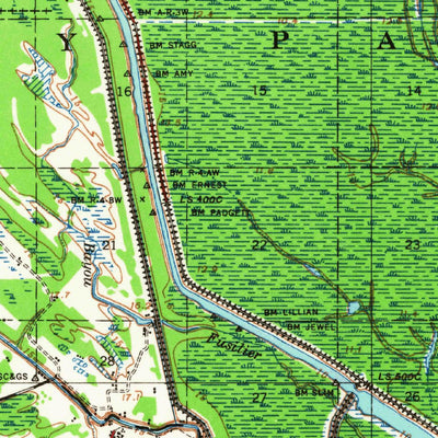 United States Geological Survey Arnaudville, LA (1940, 62500-Scale) digital map