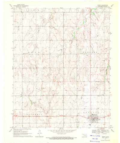 United States Geological Survey Arnett, OK (1970, 24000-Scale) digital map