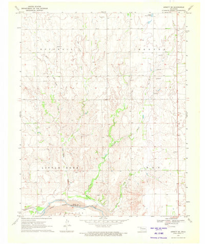 United States Geological Survey Arnett SE, OK (1970, 24000-Scale) digital map