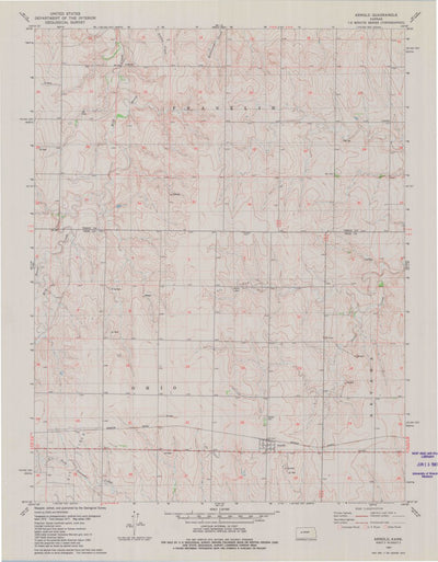 United States Geological Survey Arnold, KS (1981, 24000-Scale) digital map