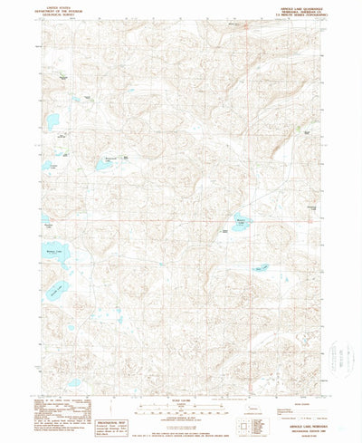 United States Geological Survey Arnold Lake, NE (1989, 24000-Scale) digital map