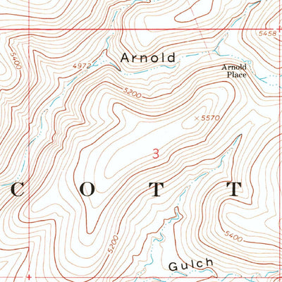United States Geological Survey Arnold Mesa, AZ (1967, 24000-Scale) digital map