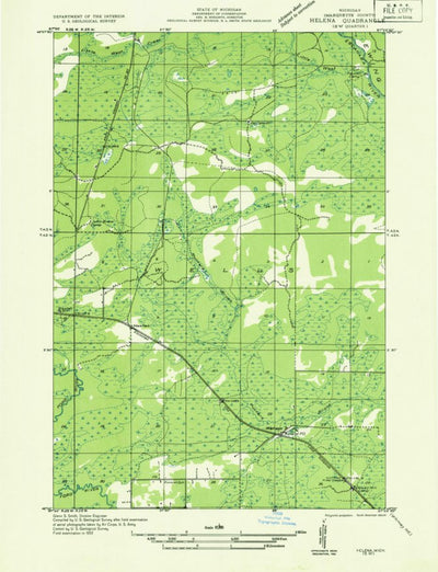 United States Geological Survey Arnold, MI (1932, 31680-Scale) digital map