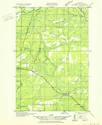 United States Geological Survey Arnold, MI (1951, 31680-Scale) digital map