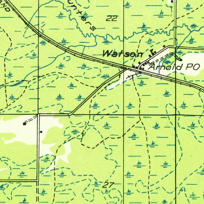 United States Geological Survey Arnold, MI (1951, 31680-Scale) digital map