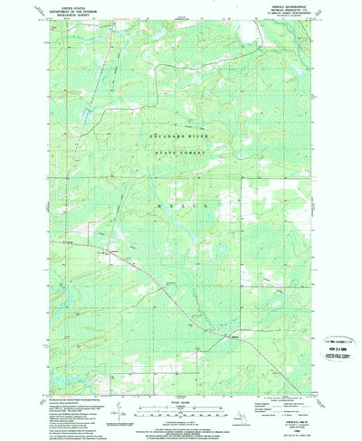 United States Geological Survey Arnold, MI (1989, 24000-Scale) digital map