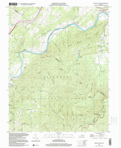 United States Geological Survey Arnold Valley, VA (1999, 24000-Scale) digital map