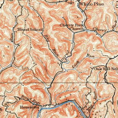 United States Geological Survey Arnoldsburg, WV (1925, 62500-Scale) digital map