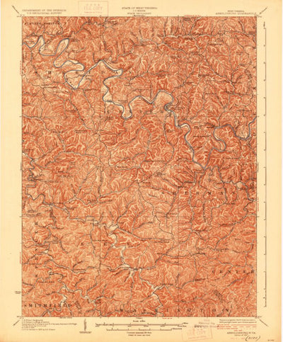 United States Geological Survey Arnoldsburg, WV (1927, 62500-Scale) digital map