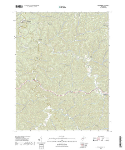 United States Geological Survey Arnoldsburg, WV (2023, 24000-Scale) digital map