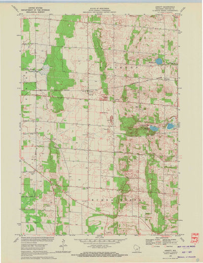 United States Geological Survey Arnott, WI (1969, 24000-Scale) digital map