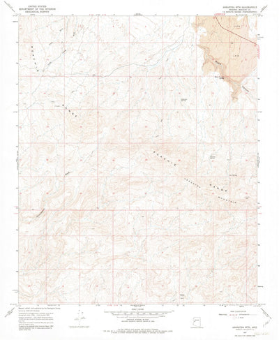 United States Geological Survey Arrastra Mountain, AZ (1967, 24000-Scale) digital map