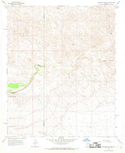 United States Geological Survey Arrastra Mountain SE, AZ (1967, 24000-Scale) digital map