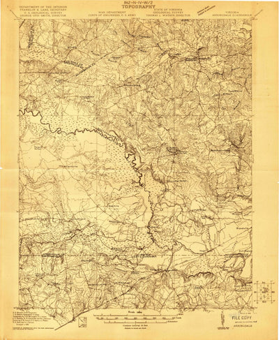 United States Geological Survey Arringdale, VA-NC (1919, 48000-Scale) digital map