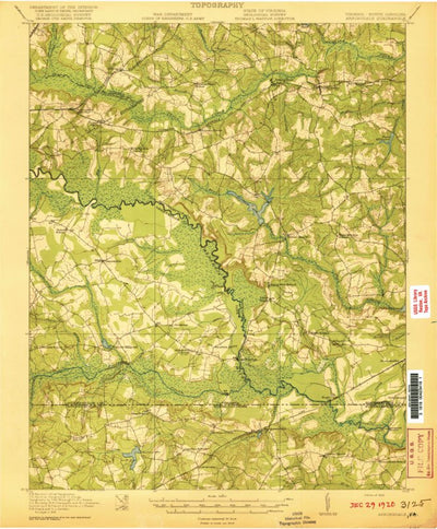 United States Geological Survey Arringdale, VA-NC (1920, 62500-Scale) digital map