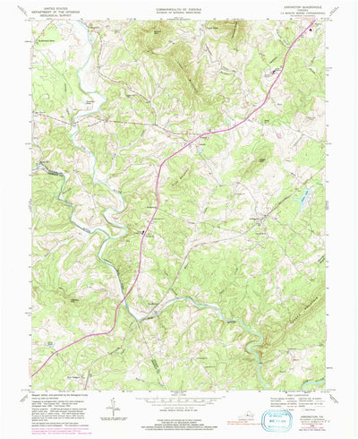 United States Geological Survey Arrington, VA (1969, 24000-Scale) digital map
