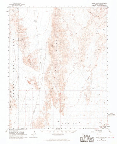 United States Geological Survey Arrow Canyon, NV (1958, 62500-Scale) digital map