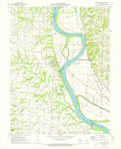 United States Geological Survey Arrow Rock, MO (1971, 24000-Scale) digital map