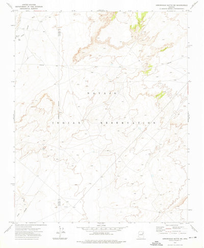 United States Geological Survey Arrowhead Butte NE, AZ (1972, 24000-Scale) digital map