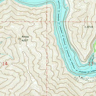 United States Geological Survey Arrowrock Dam, ID (1969, 24000-Scale) digital map