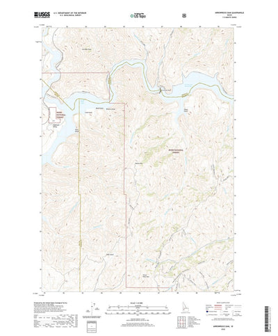 United States Geological Survey Arrowrock Dam, ID (2020, 24000-Scale) digital map