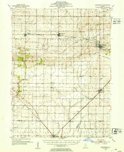 United States Geological Survey Arrowsmith, IL (1952, 62500-Scale) digital map