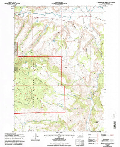 United States Geological Survey Arrowwood Point, OR (1992, 24000-Scale) digital map