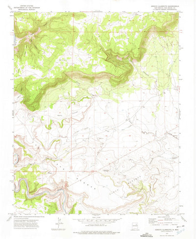 United States Geological Survey Arroyo Alamocito, NM (1972, 24000-Scale) digital map