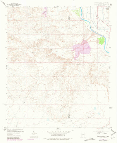 United States Geological Survey Arroyo Cuervo, NM (1958, 24000-Scale) digital map