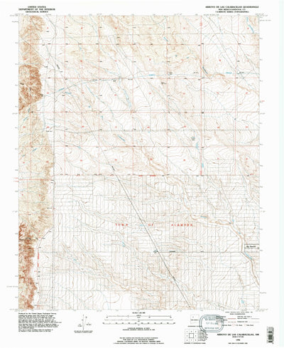 United States Geological Survey Arroyo De Las Calabacillas, NM (1990, 24000-Scale) digital map