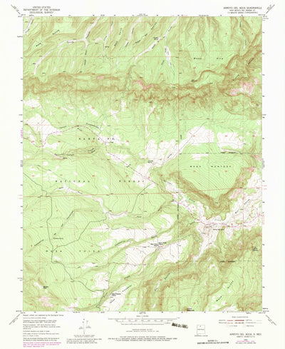 United States Geological Survey Arroyo Del Agua, NM (1953, 24000-Scale) digital map