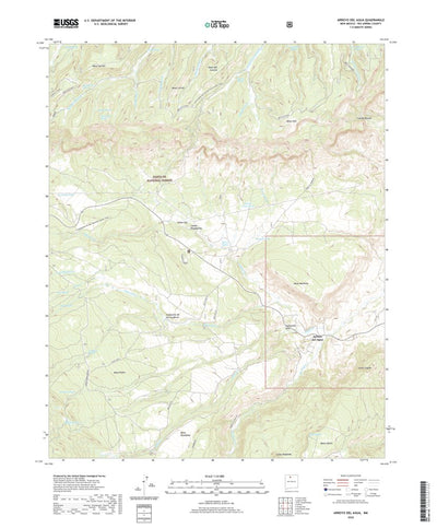 United States Geological Survey Arroyo Del Agua, NM (2020, 24000-Scale) digital map