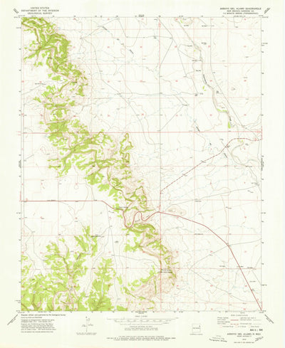 United States Geological Survey Arroyo Del Alamo, NM (1973, 24000-Scale) digital map