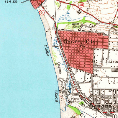 United States Geological Survey Arroyo Grande, CA (1952, 62500-Scale) digital map