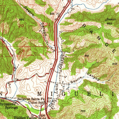 United States Geological Survey Arroyo Grande, CA (1952, 62500-Scale) digital map