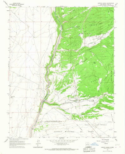 United States Geological Survey Arroyo Hondo, NM (1963, 24000-Scale) digital map