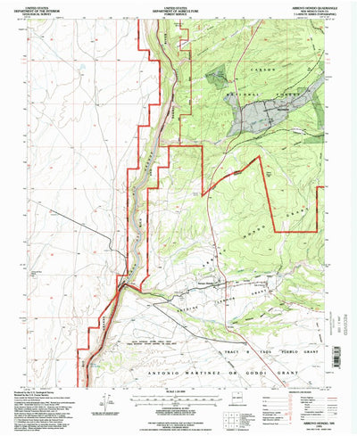 United States Geological Survey Arroyo Hondo, NM (1995, 24000-Scale) digital map